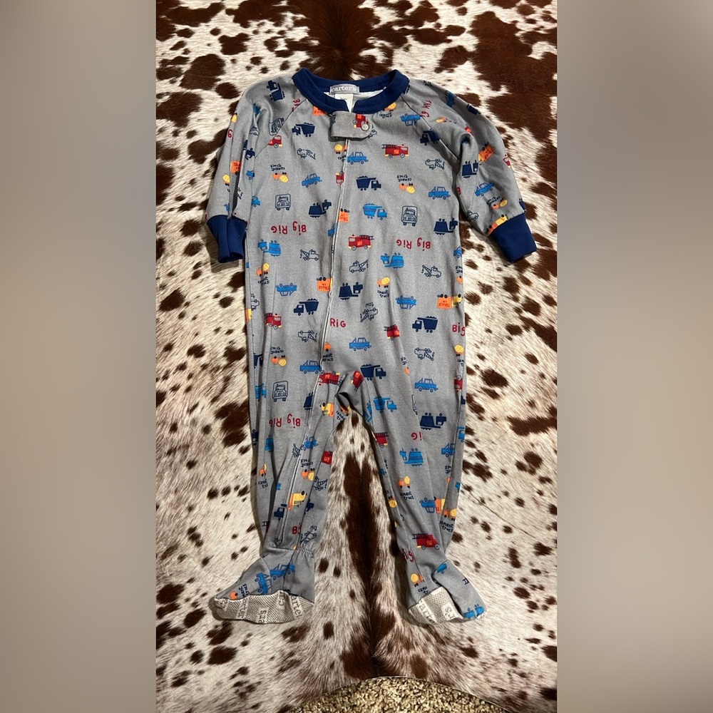 Carter's Colorful Vehicle Print Footie